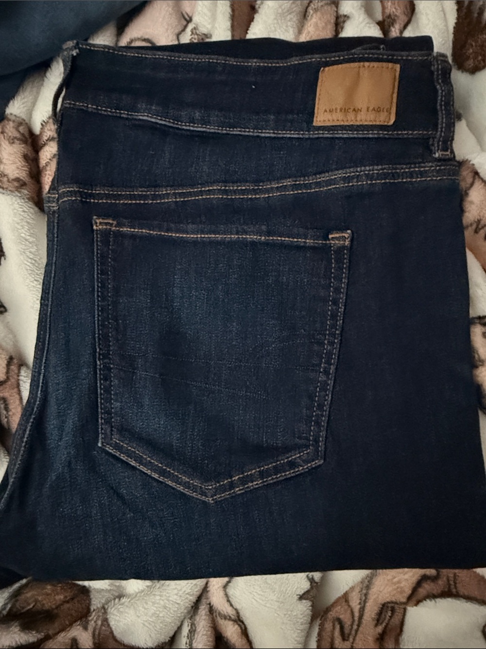 American Eagle Outfitters Dark Indigo Kick Boot Jeans